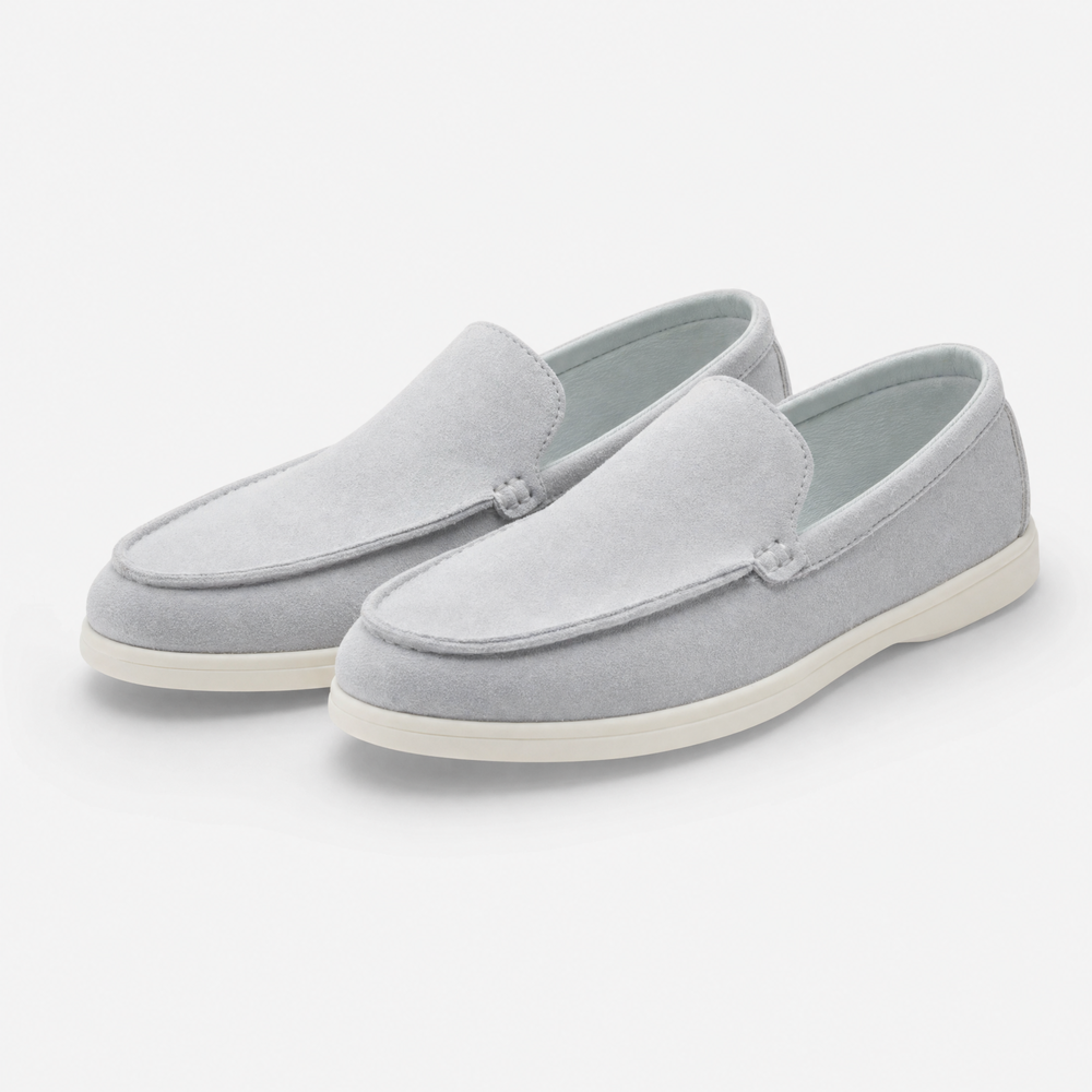 Light Blue Suede Loafers