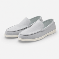 Light Blue Suede Loafers