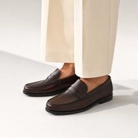 Gentry Morris Brown Penny Loafers Leather Look