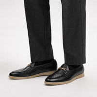 Black Patent Horsebit Trim Loafers