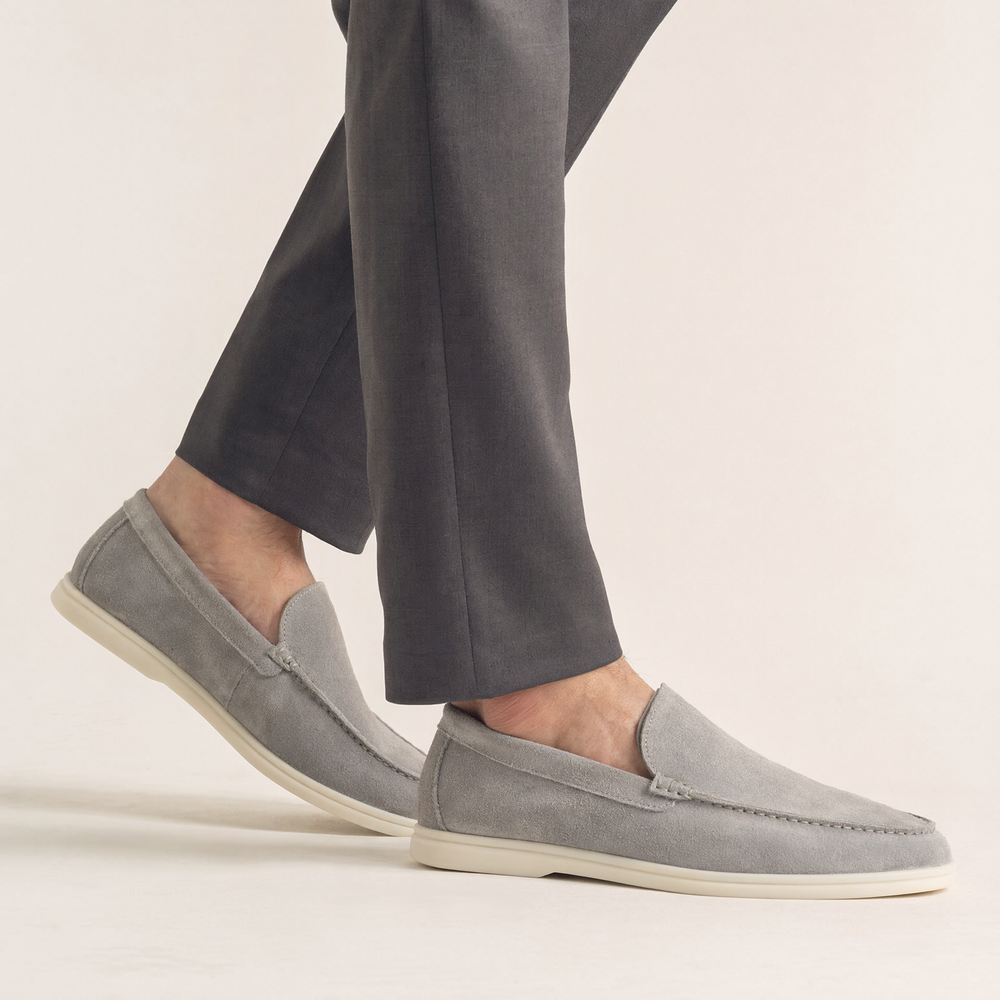 Light Blue Suede Loafers