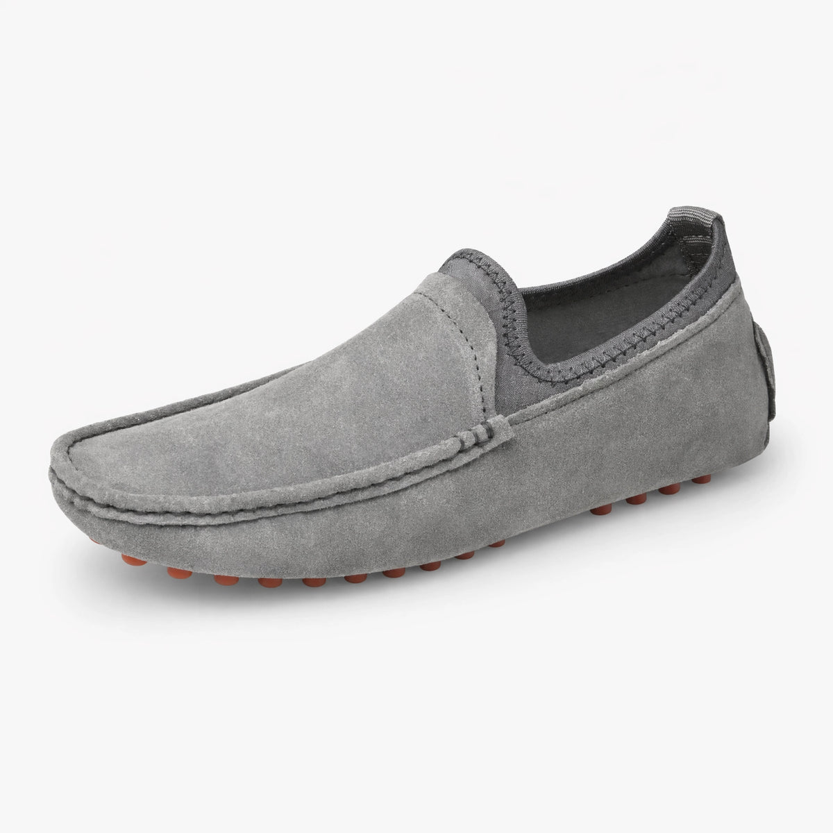 Grey Suede Red Sole Loafers