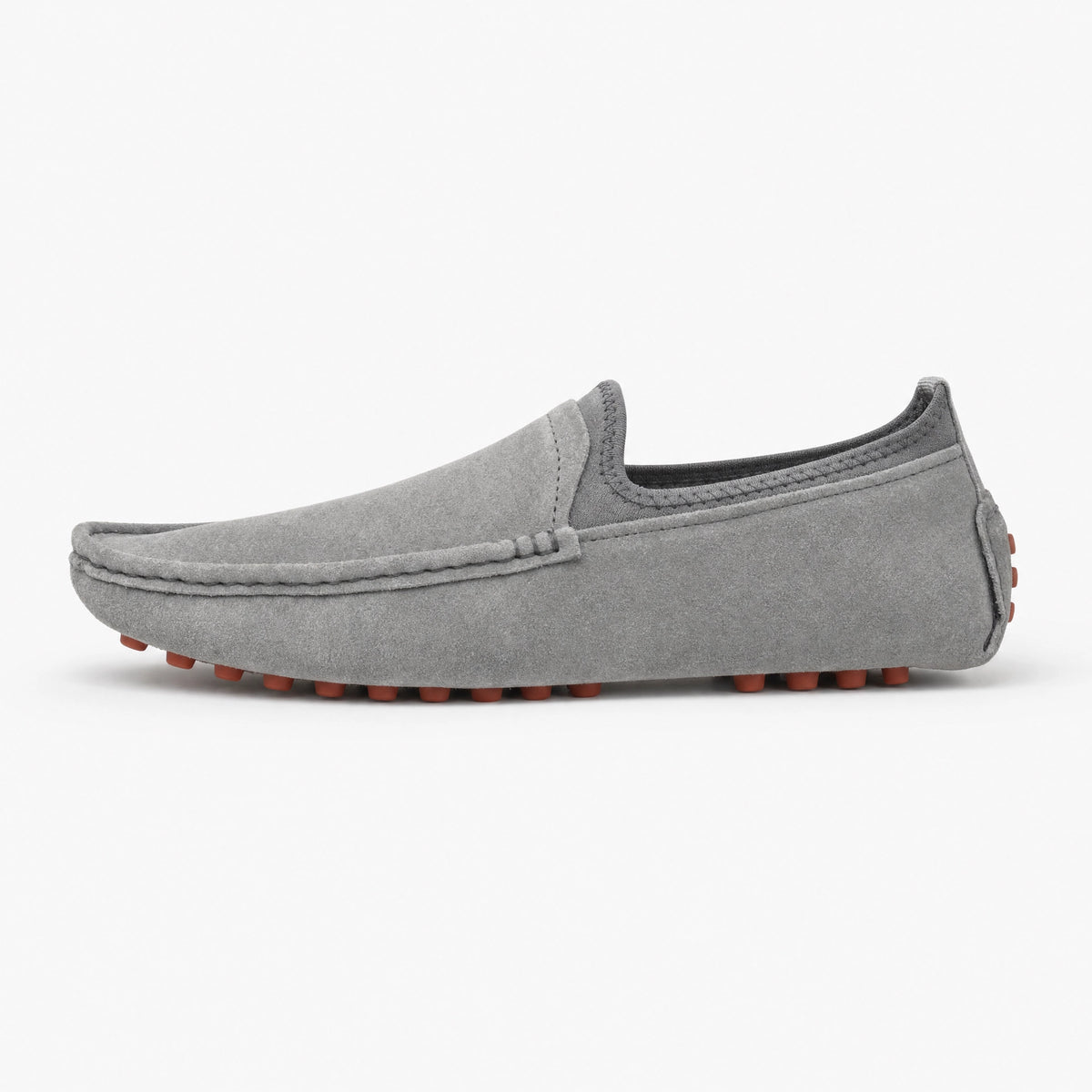 Grey Suede Red Sole Loafers