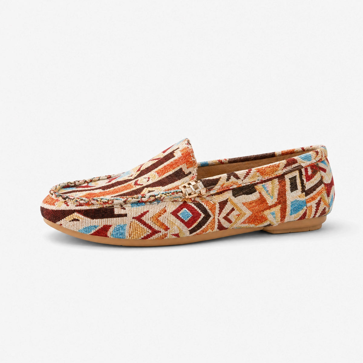 Multicolour Geometric Pattern Loafers