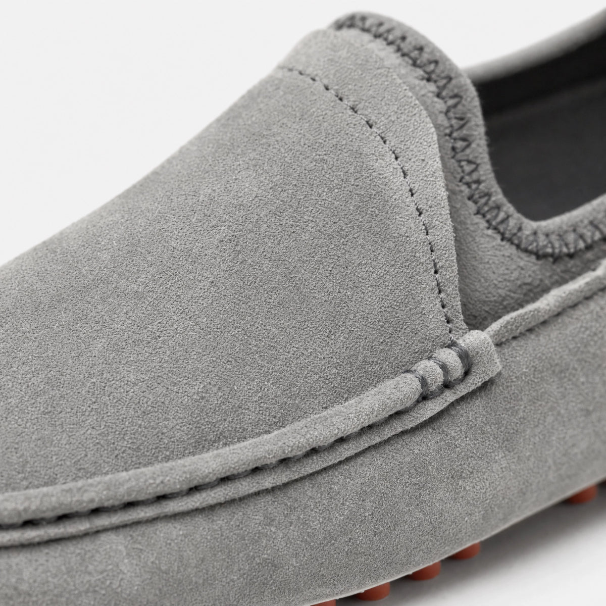 Grey Suede Red Sole Loafers