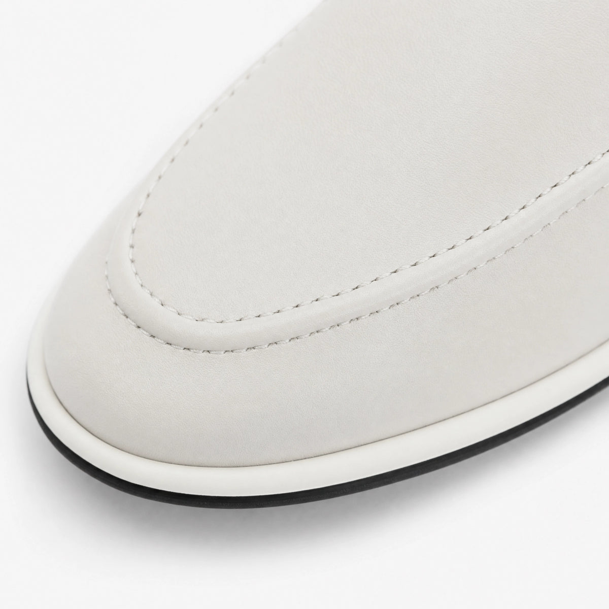 White Leather Soft Loafers