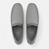 Grey Suede Red Sole Loafers