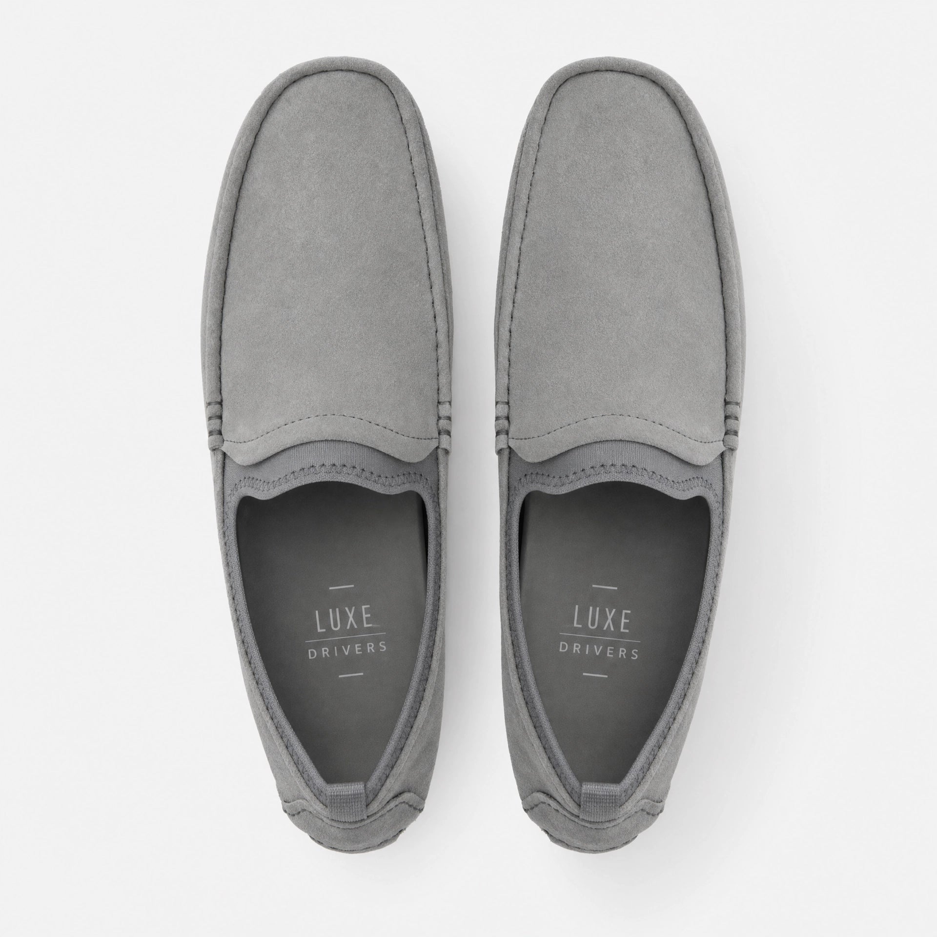 Grey Suede Red Sole Loafers