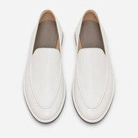 White Leather Soft Loafers