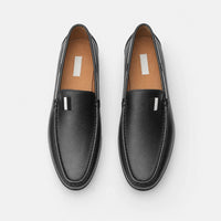 Black Tricolour Ribbon Loafers