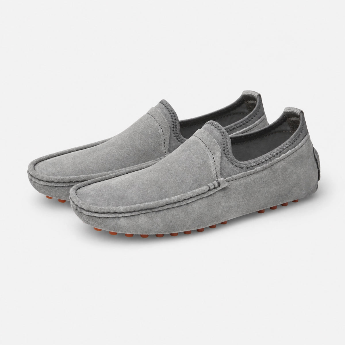 Grey Suede Red Sole Loafers