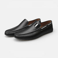 Black Tricolour Ribbon Loafers