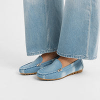 Denim Buckle Loafers