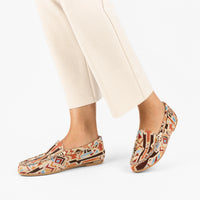 Multicolour Geometric Pattern Loafers