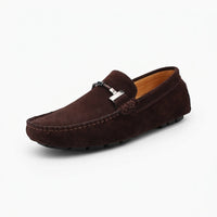 Dark Brown Chain Driving Loafers