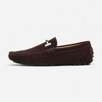 Dark Brown Chain Driving Loafers