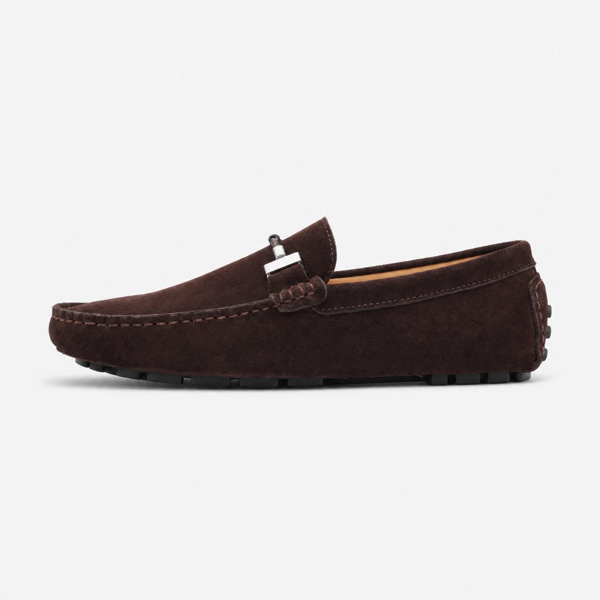Dark Brown Chain Driving Loafers