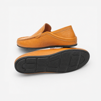 Camel Leather Braided Loafers