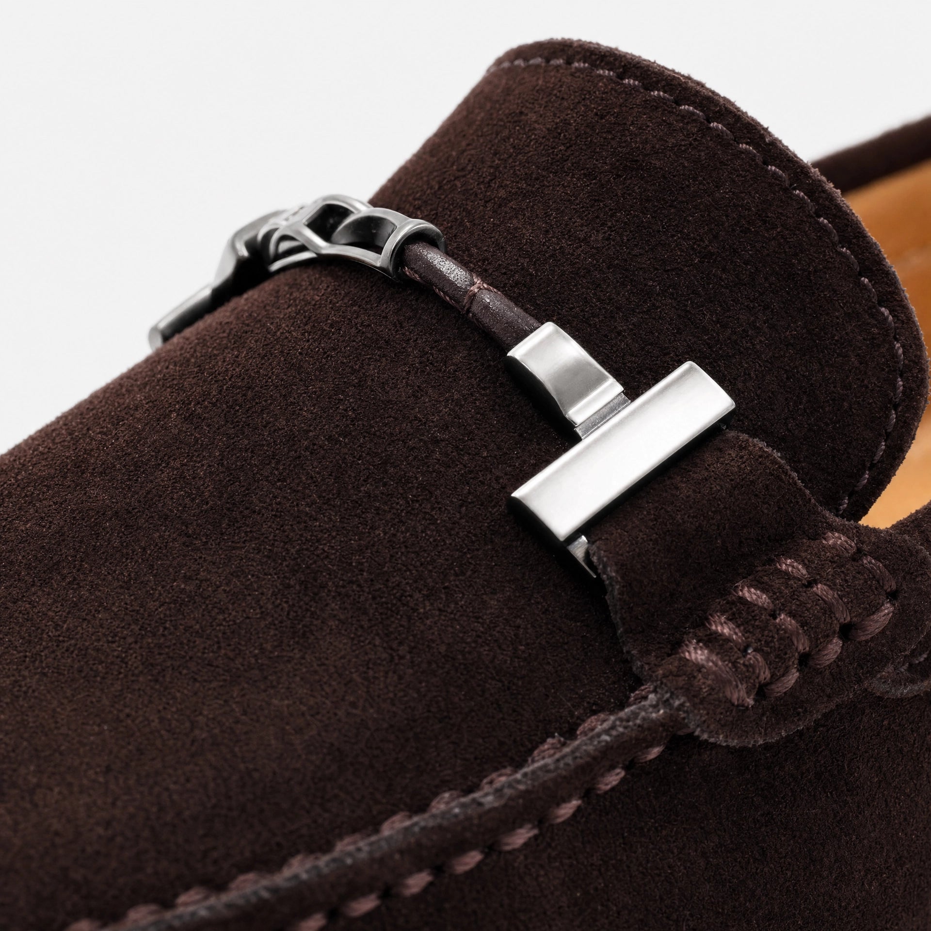 Dark Brown Chain Driving Loafers