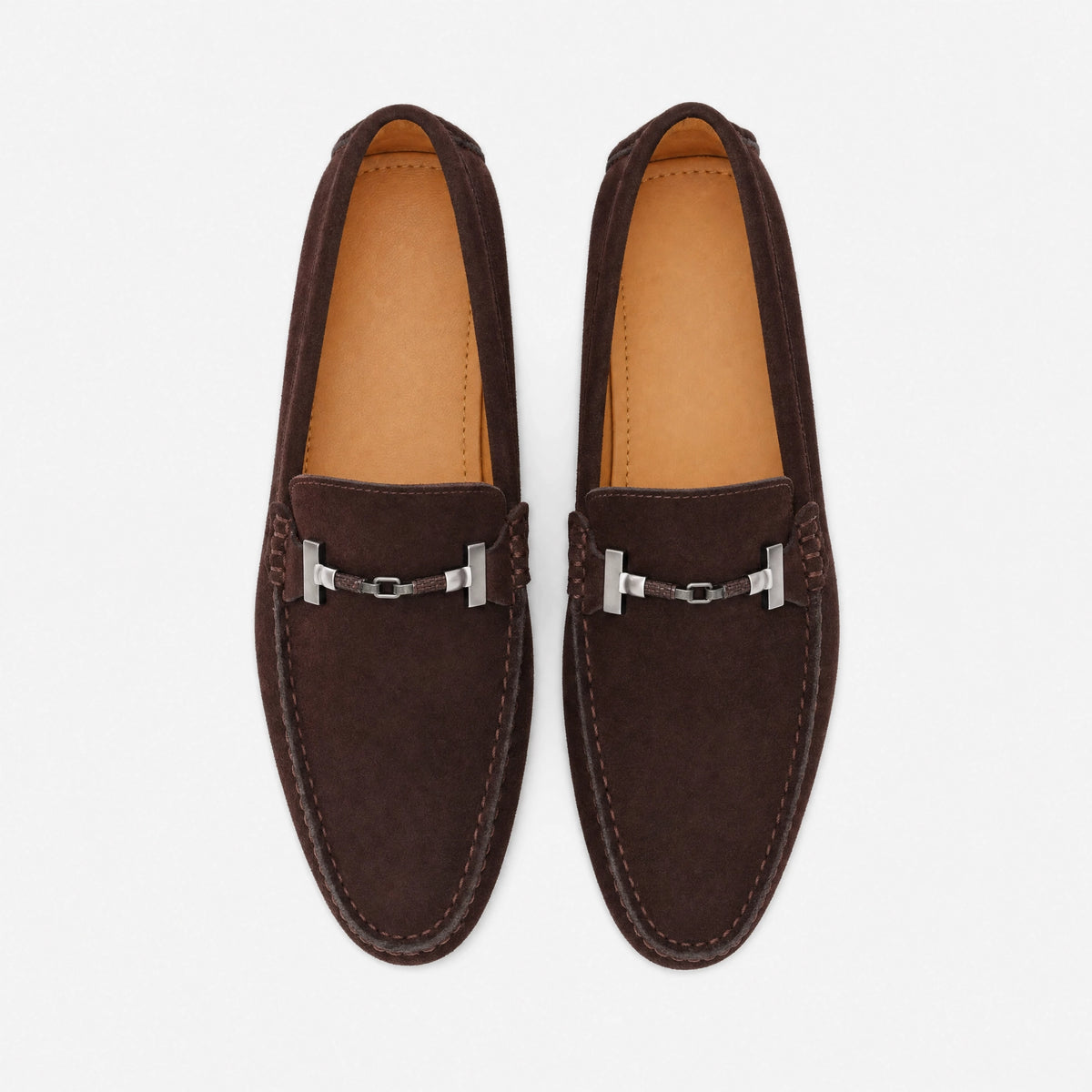 Dark Brown Chain Driving Loafers