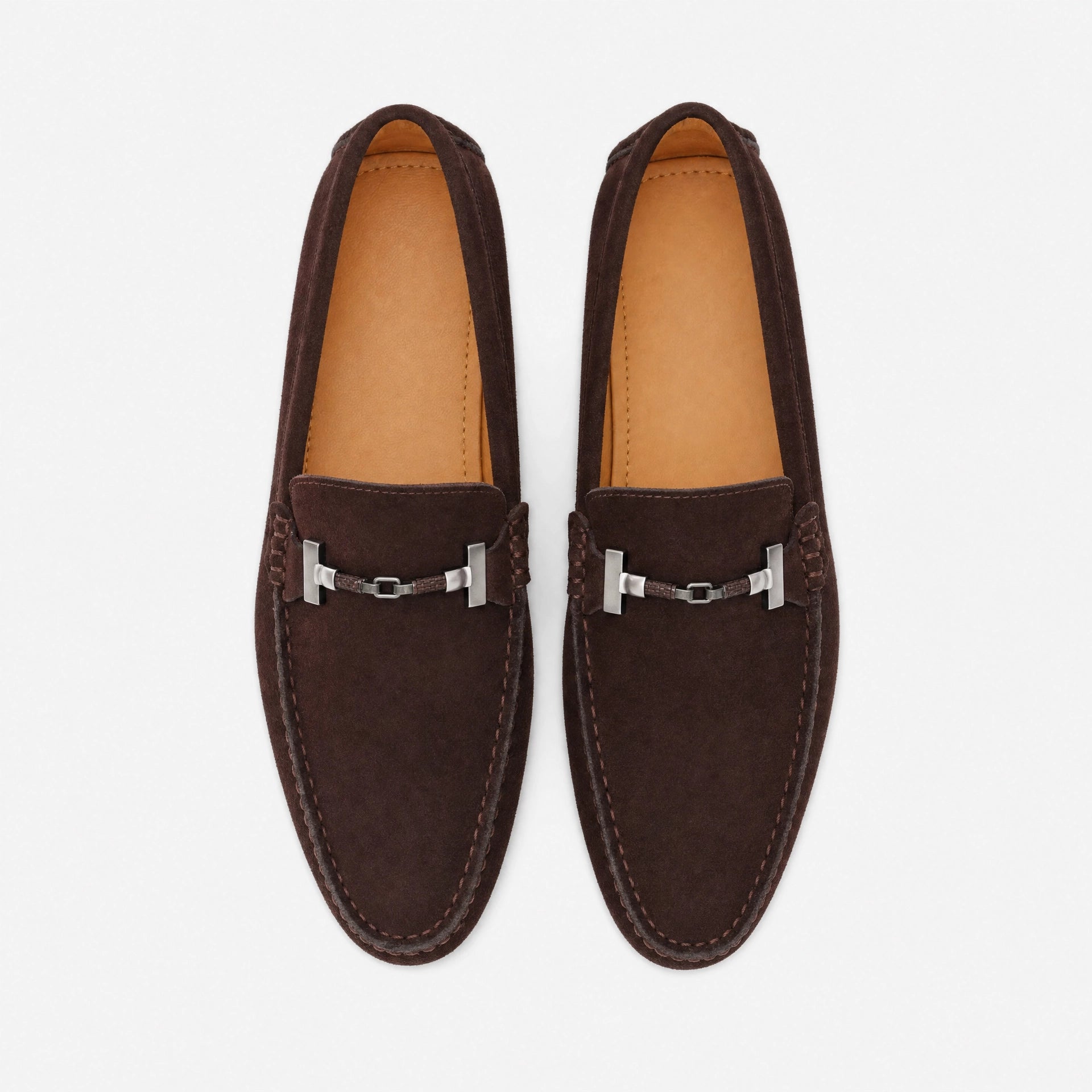Dark Brown Chain Driving Loafers