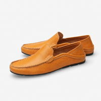 Camel Leather Braided Loafers