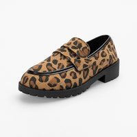 Leopard Print Platform Loafers