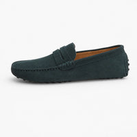 Dark Grey Penny Pebbled Loafers