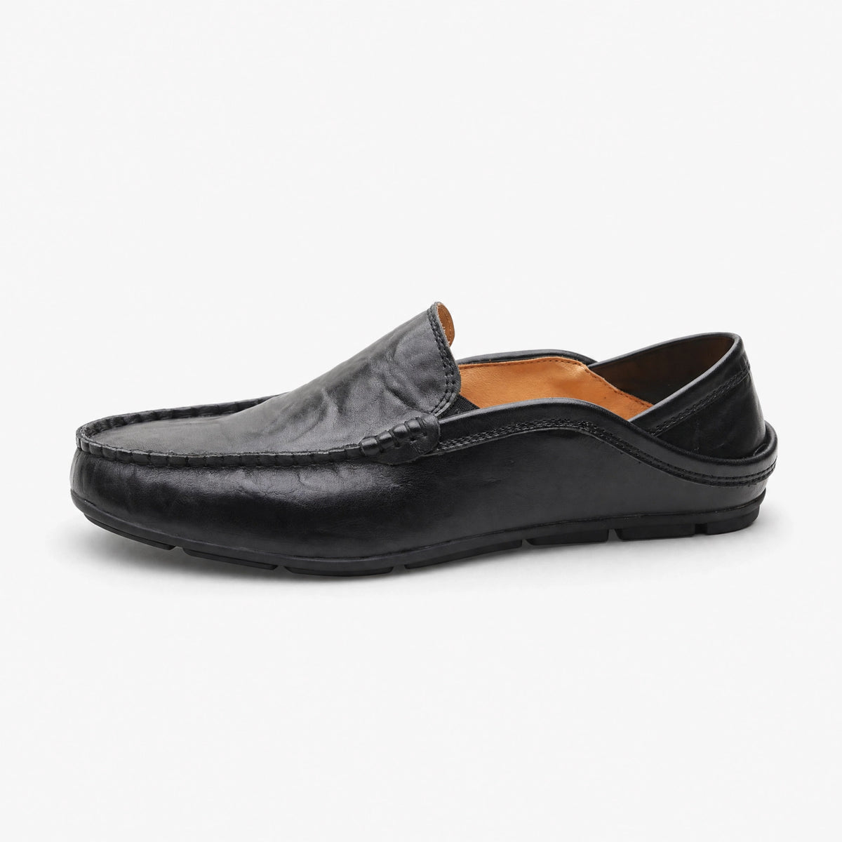 Black Patent Slip On Loafers
