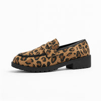 Leopard Print Platform Loafers