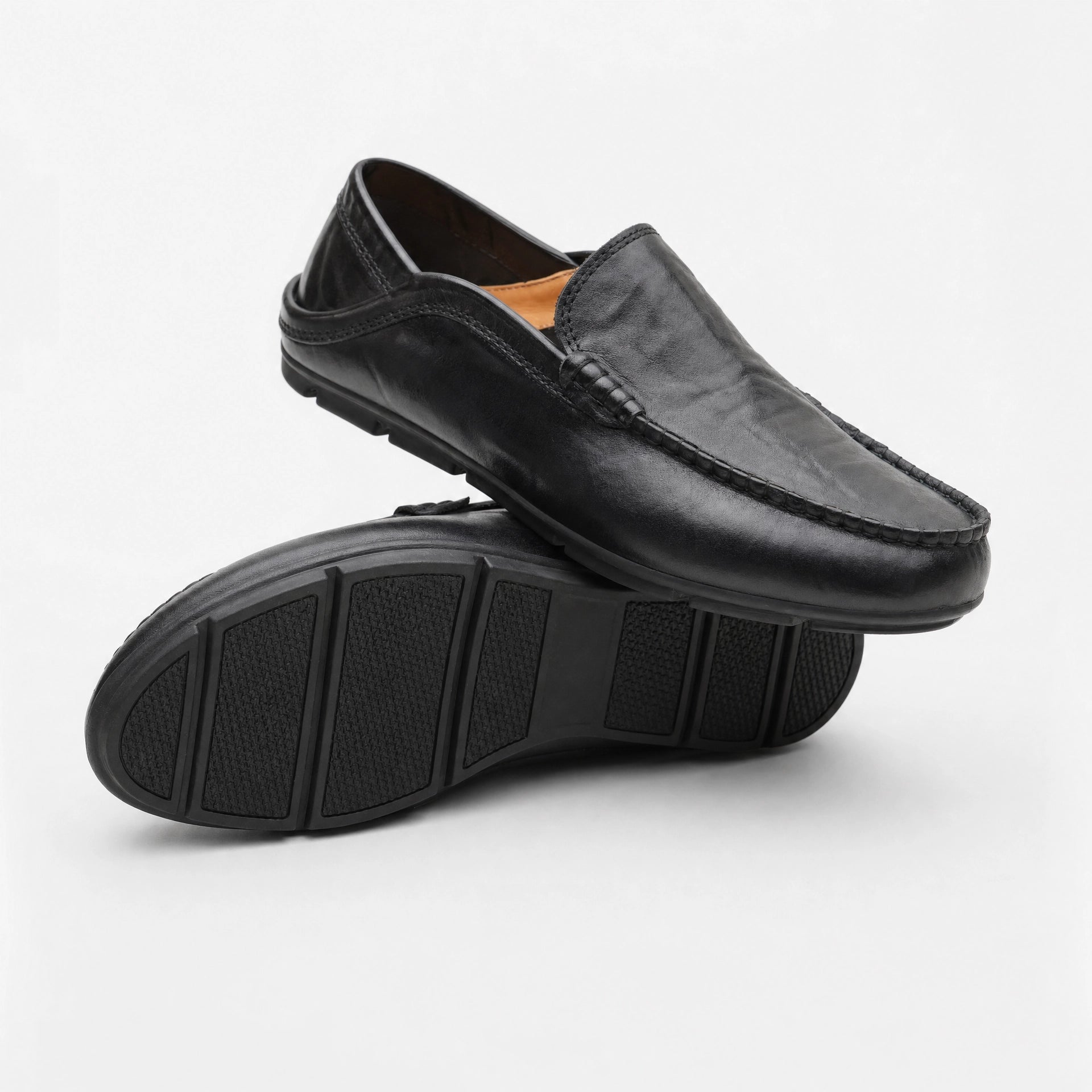 Black Patent Slip On Loafers