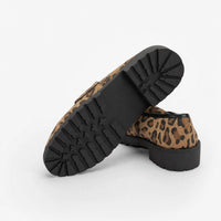 Leopard Print Platform Loafers