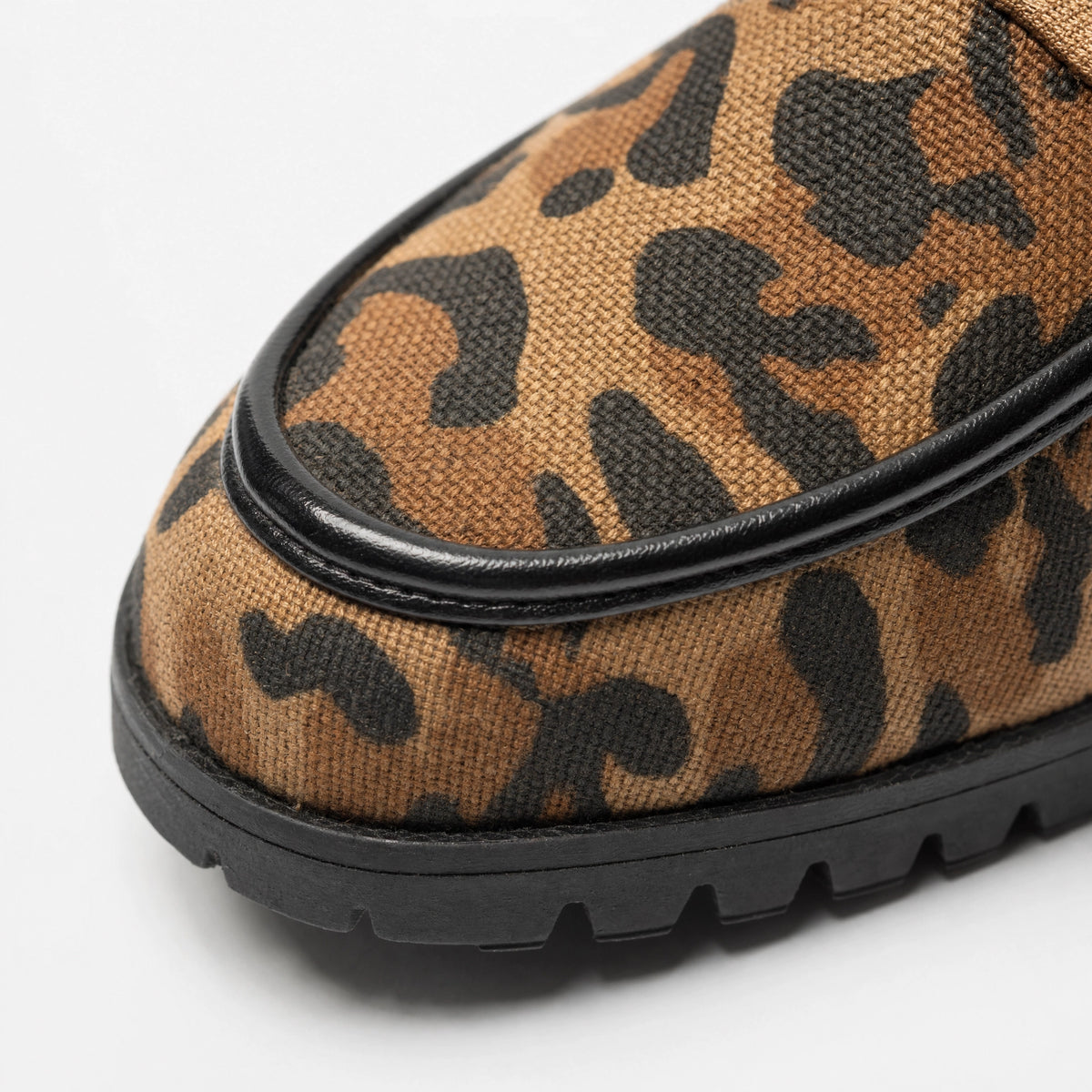 Leopard Print Platform Loafers