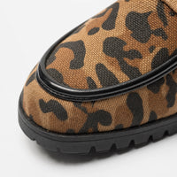 Leopard Print Platform Loafers