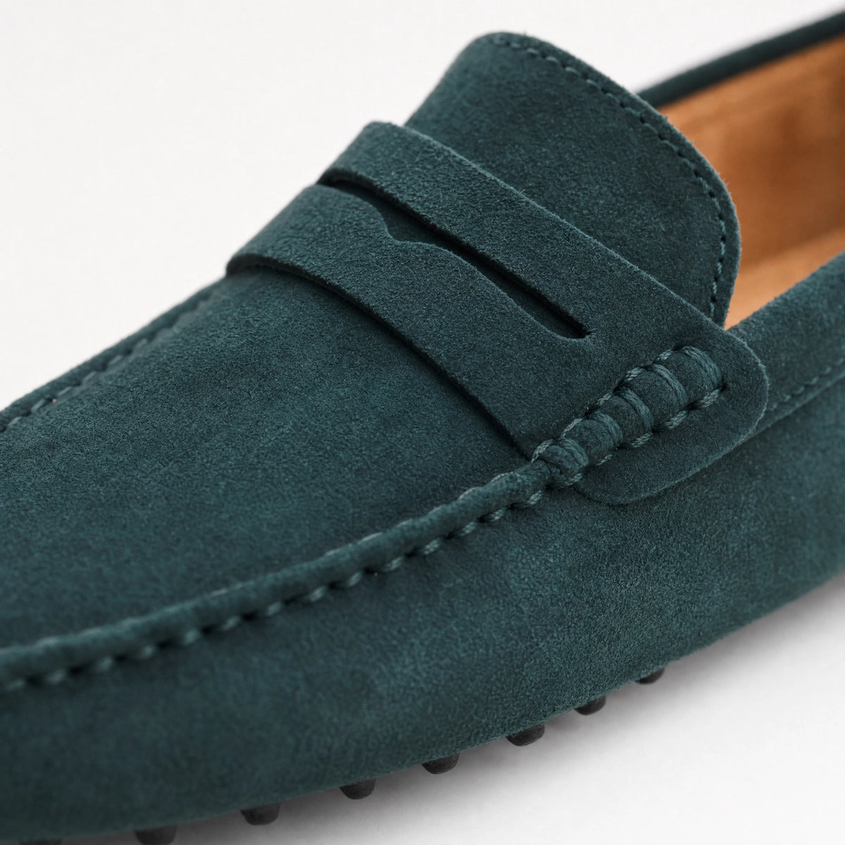 Dark Grey Penny Pebbled Loafers