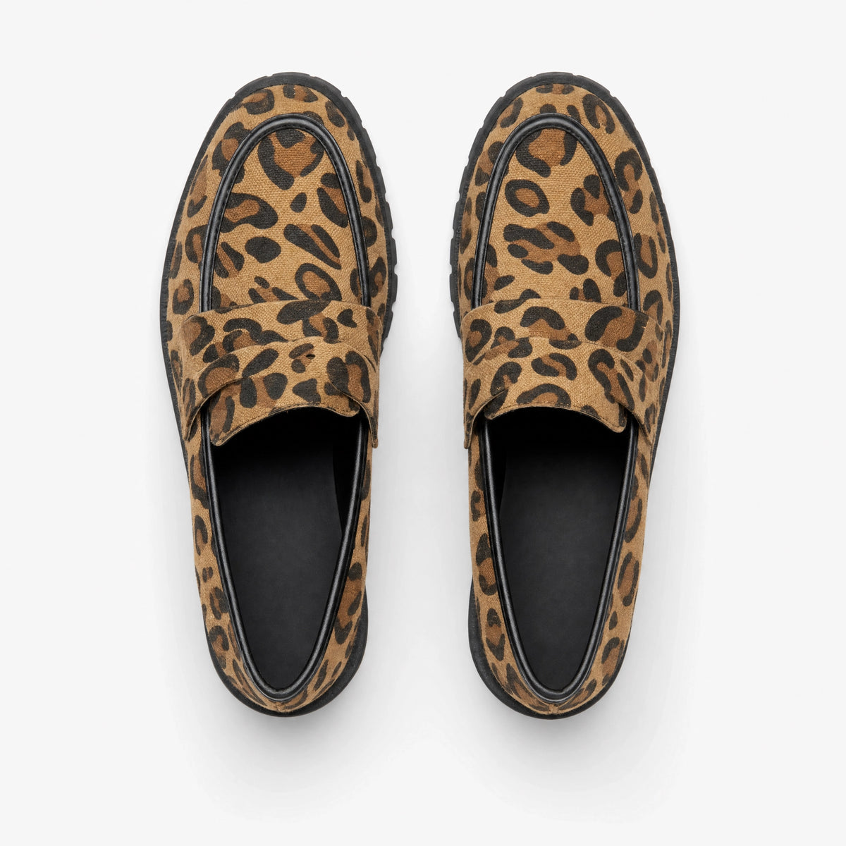 Leopard Print Platform Loafers