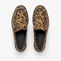 Leopard Print Platform Loafers