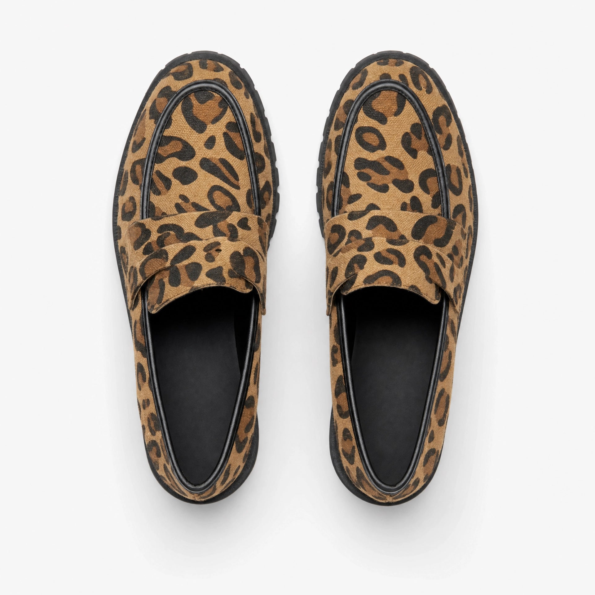 Leopard Print Platform Loafers