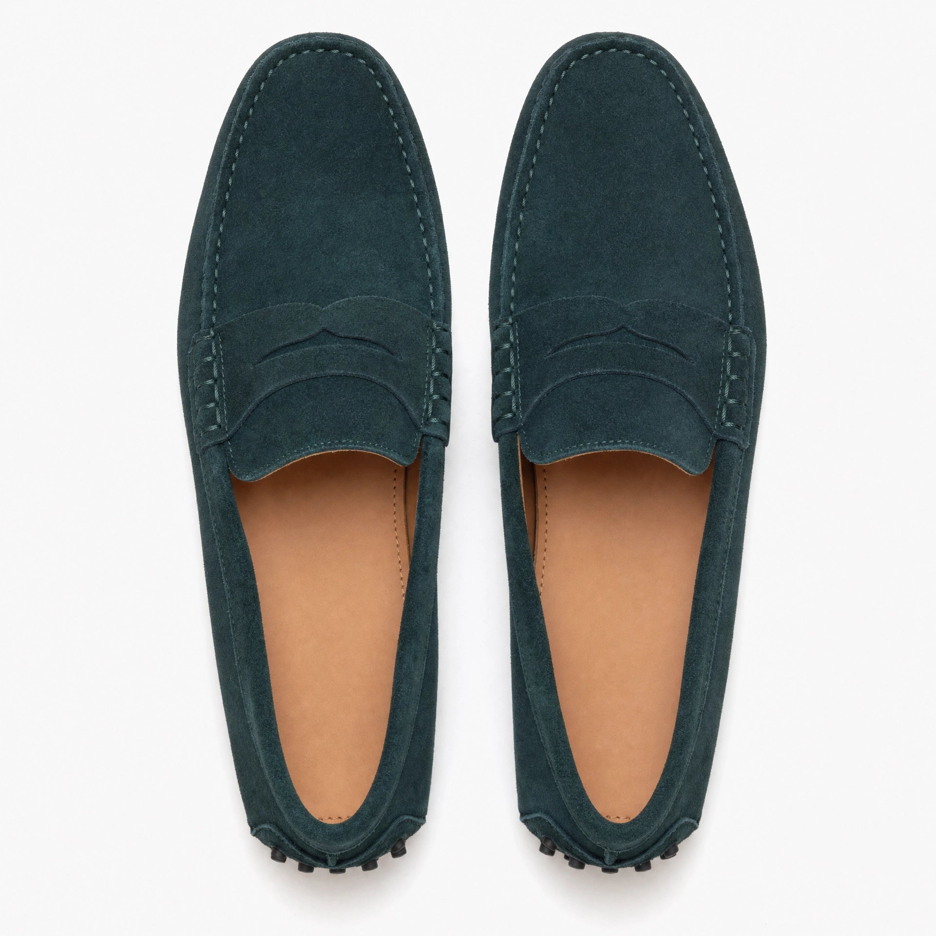 Dark Grey Penny Pebbled Loafers