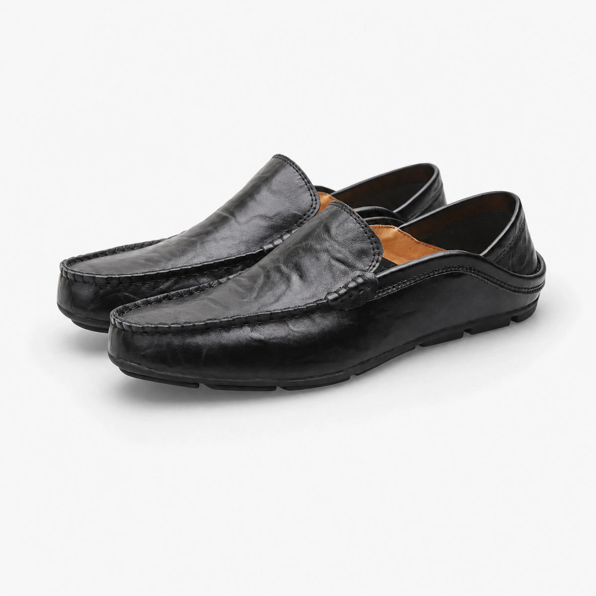 Black Patent Slip On Loafers