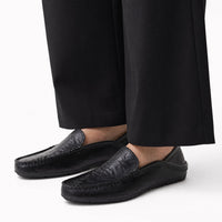 Black Patent Slip On Loafers