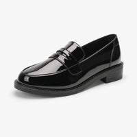 Loafers Patent Leather Black Heel