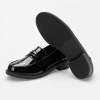 Loafers Patent Leather Black Heel