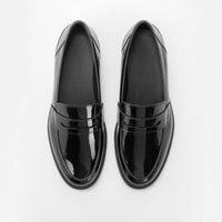 Loafers Patent Leather Black Heel