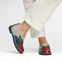 Multicolour Patchwork Leather Loafers