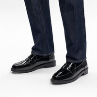 Loafers Patent Leather Black Heel