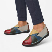 Multicolour Patchwork Leather Loafers