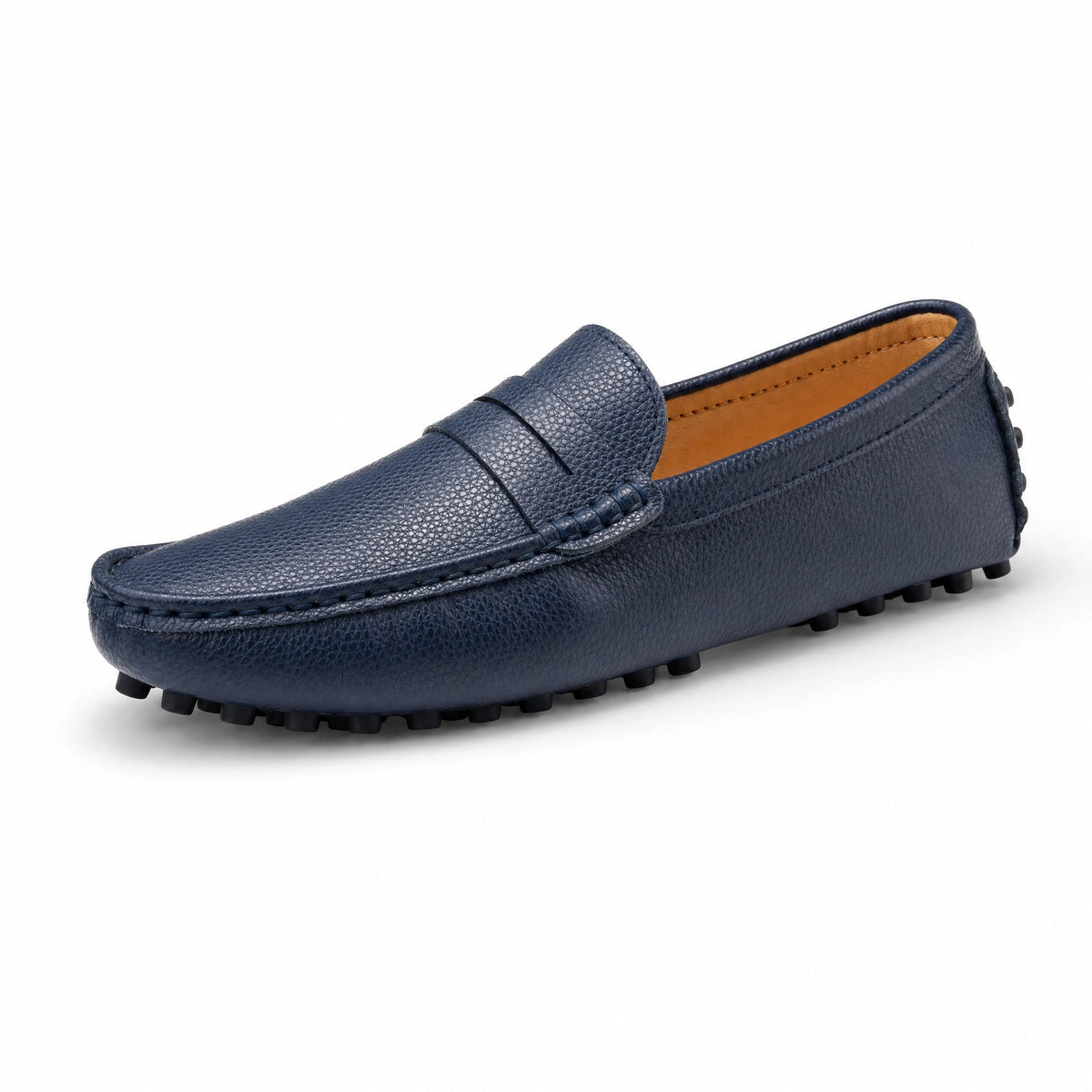 Navy Patent Boat Loafers