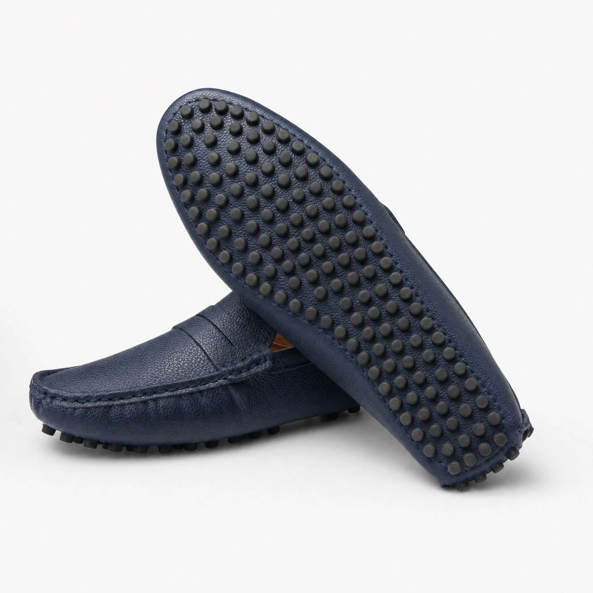 Navy Patent Boat Loafers