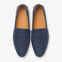 Navy Patent Boat Loafers